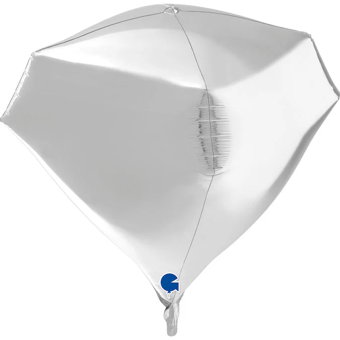 18" Gem Silver 4D Foil Balloon