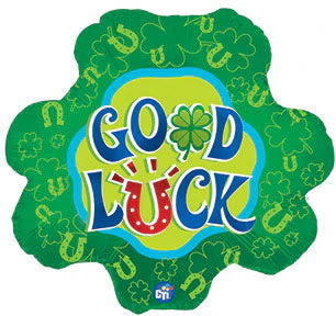 18" Good Luck Shamrock Balloon