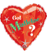 18" Got Mistletoe? Holiday Heart Balloon