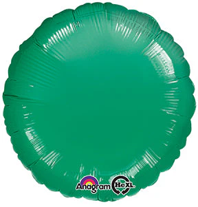 18" Green Circle Anagram Brand Balloon