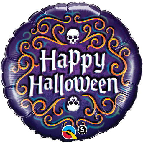 18" Halloween Skeleton Filigree Balloon