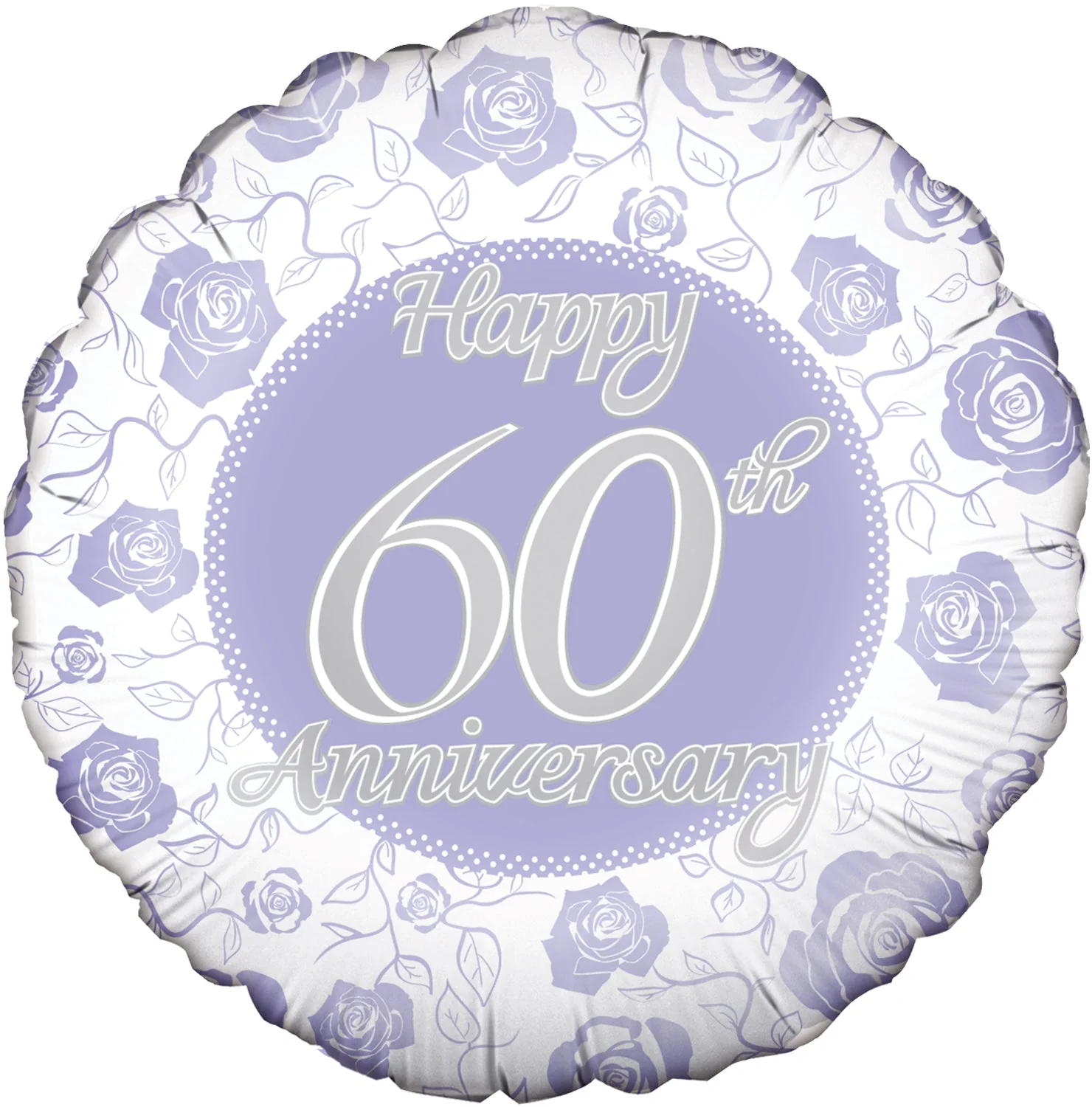 18" Happy 60th Anniversary Oaktree Foil Balloon
