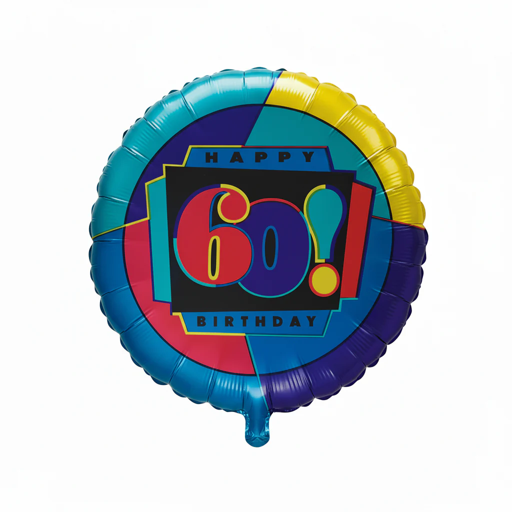 18" Happy 60th Birthday Balloon