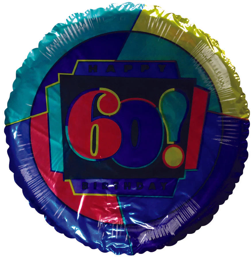 18" Happy 60th Birthday Balloon - Image 2
