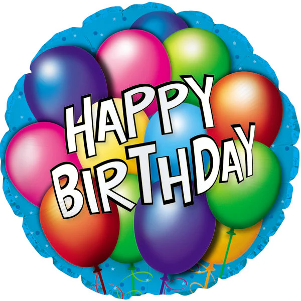 18" Happy Birthday Balloons