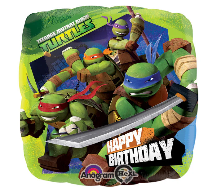 18" Happy Birthday Teenage Mutant Ninja Turtles Balloon