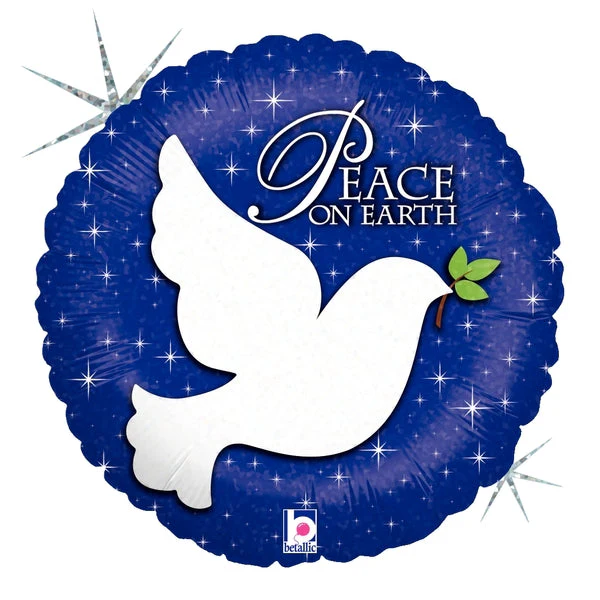 18" Holographic Balloon Peace on Earth