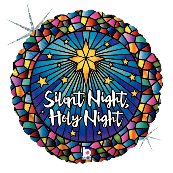 18" Holographic Balloon Silent Night