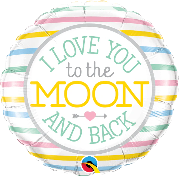 18" I Love You To The Moon Baby Foil Balloon