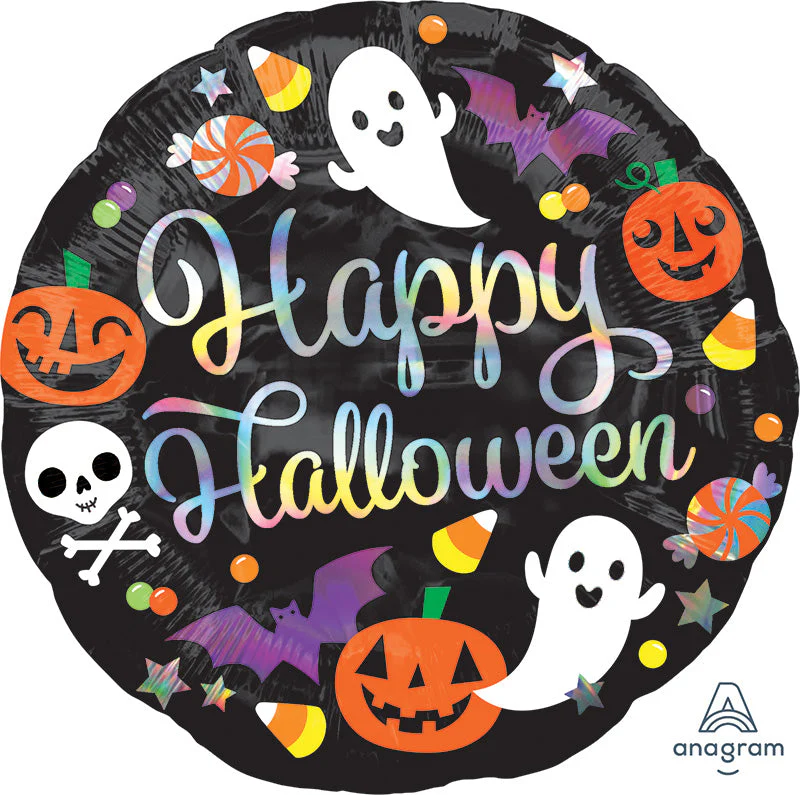 18" Iridescent Halloween Foil Balloon