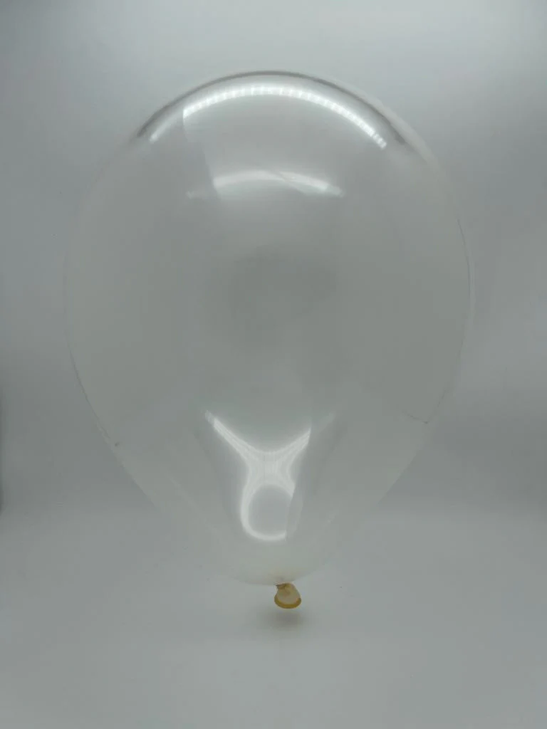 18" Kalisan Latex Balloons Crystal Transparent (25 Per Bag) - Image 2