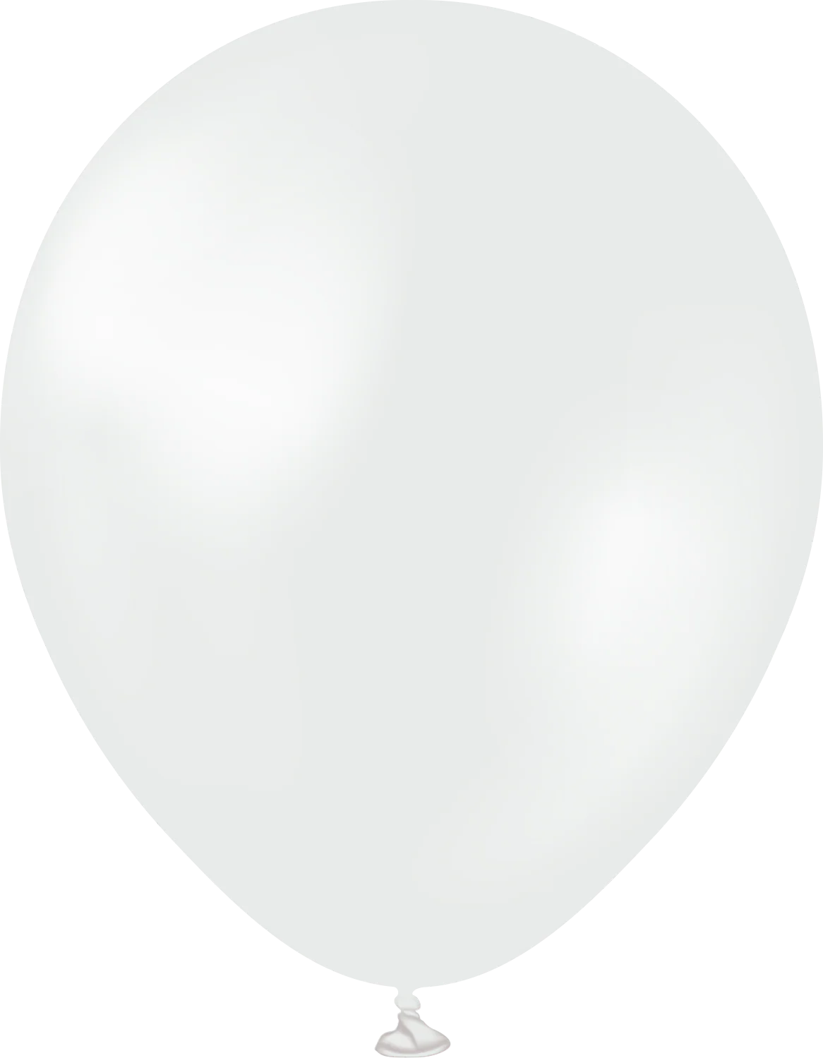 18" Kalisan Latex Balloons Metallic Pearl White (25 Per Bag)