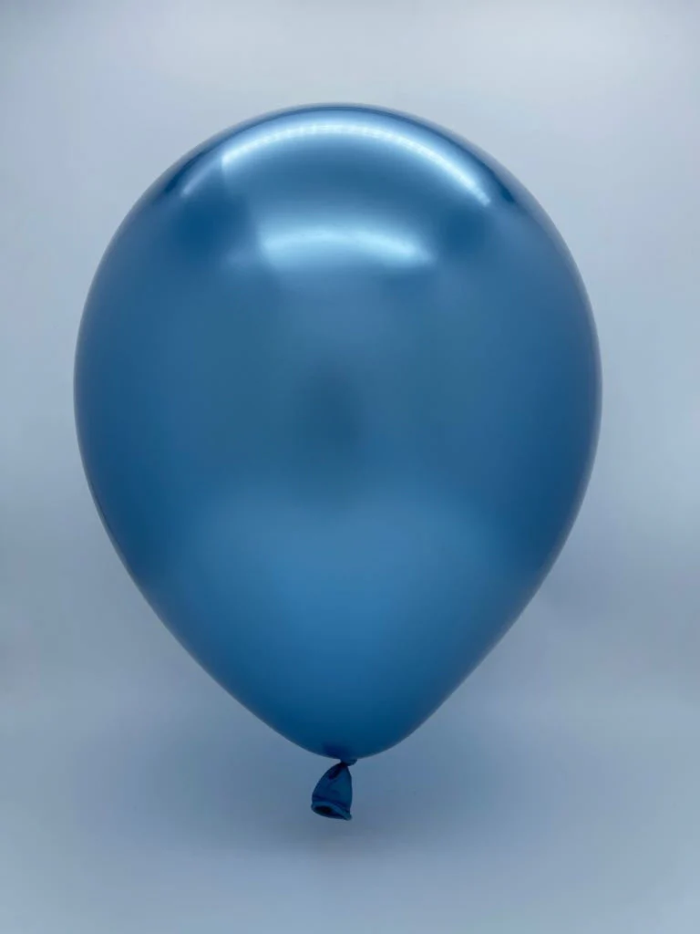 18" Kalisan Latex Balloons Mirror Blue (25 Per Bag) - Image 2
