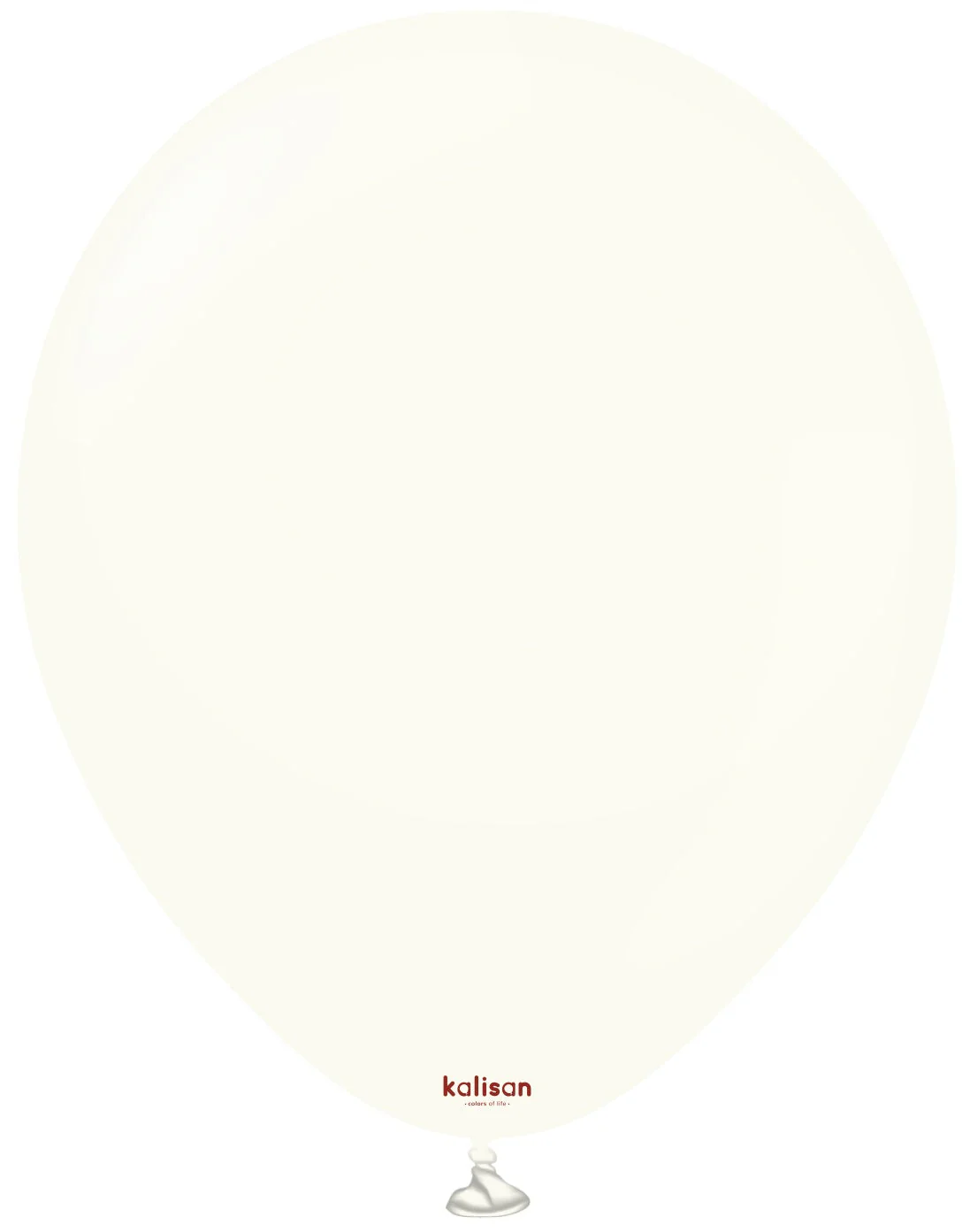 18" Kalisan Latex Balloons Retro White (25 Per Bag)