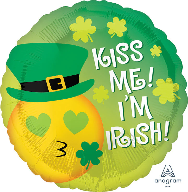 18" Kiss Me Emoticon Balloon