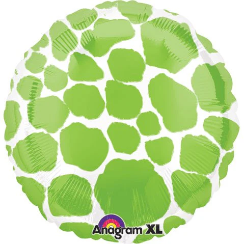 18" Kiwi Giraffe Print Balloon