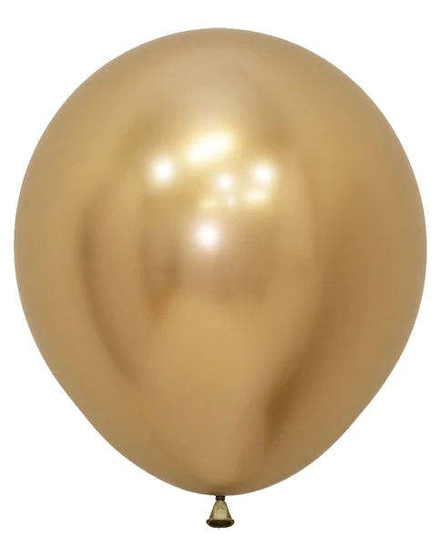 18" Latex Balloons (15 Count) Reflex Gold Sempertex/Betallatex