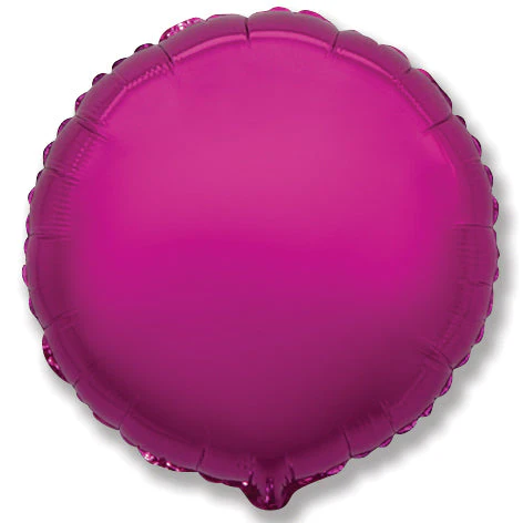 18" Magenta Circle Foil Balloon