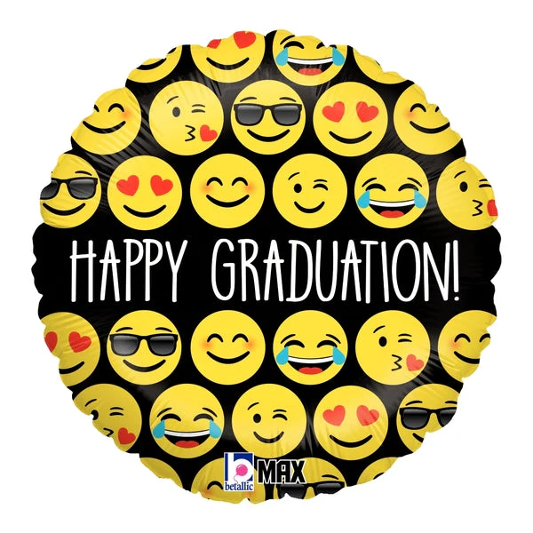 18" MAX Float Balloon Emoji Graduation