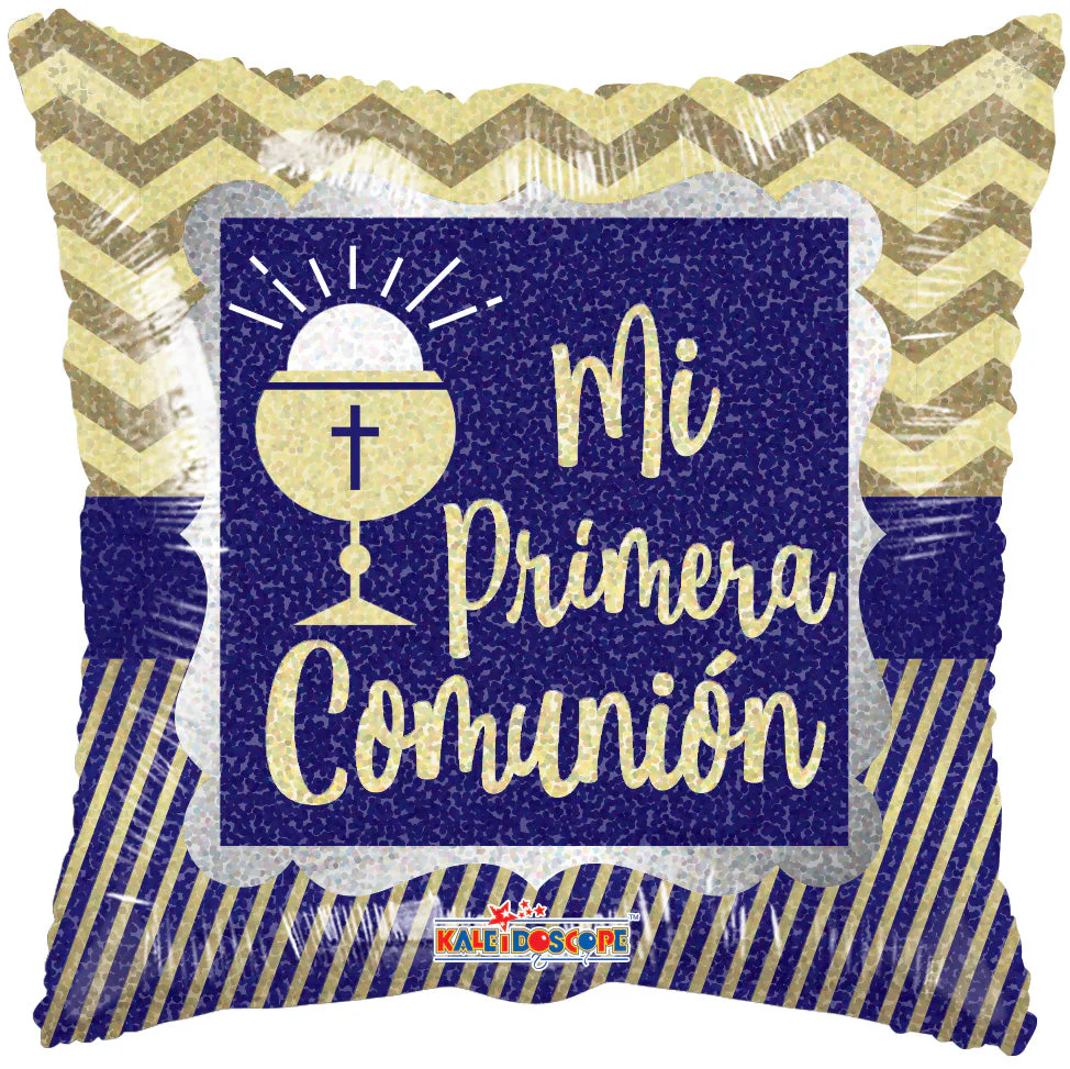 18" Mi Primera Comunión Dorado Foil Balloon (Spanish)