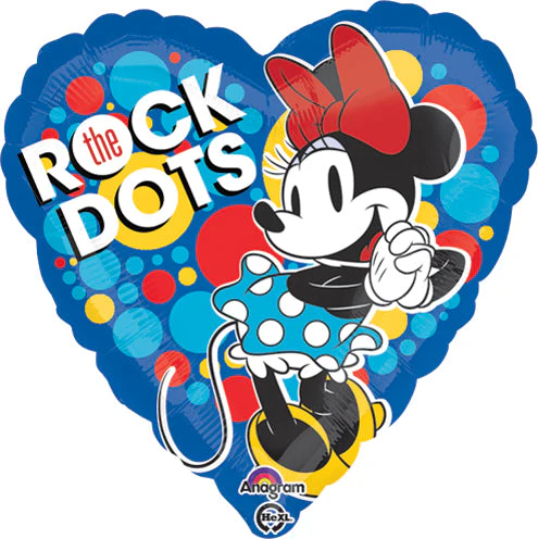 18" Minnie Rock the Dots Balloon