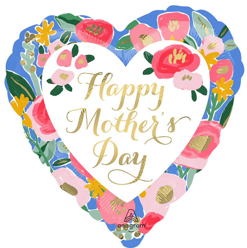 18" Mother's Day Painted Prints Foil Balloon