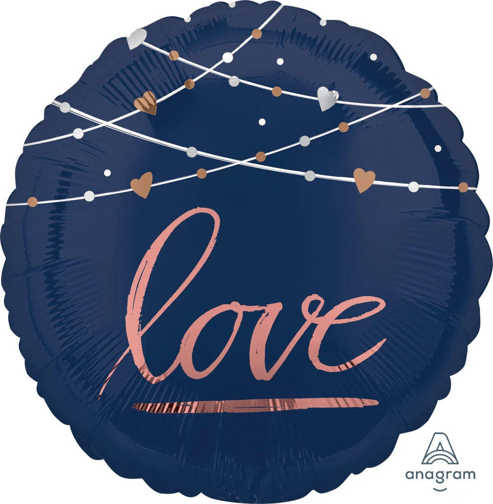 18" Navy Wedding Foil Balloon