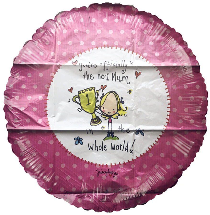 18" Number 1 Mum Foil Balloon - Image 2