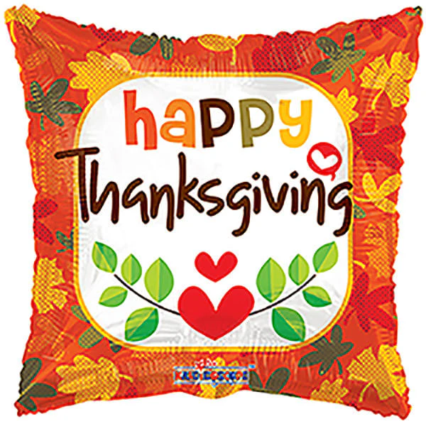 18" Orange Thanksgiving Balloon