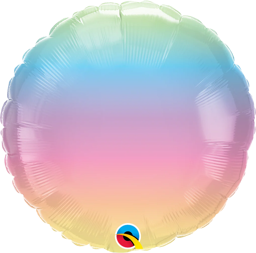 18" Pastel Ombre Foil Balloon
