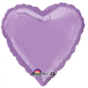 18" Pearl Lavender Decorator Heart Packaged Balloon