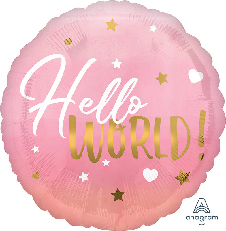 18" Pink Baby Girl Foil Balloon