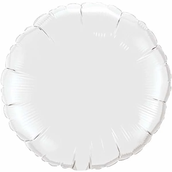 18" Qualatex Brand White Circle Balloon