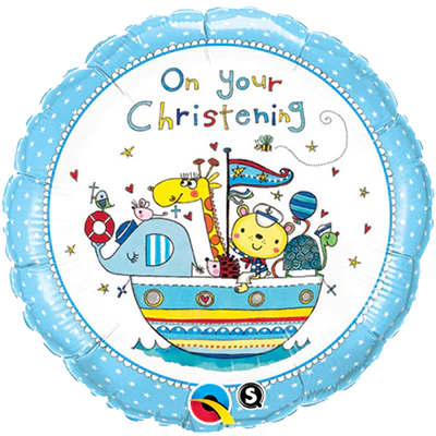 18" Rachel Ellen Christening Blue Licensed Balloon
