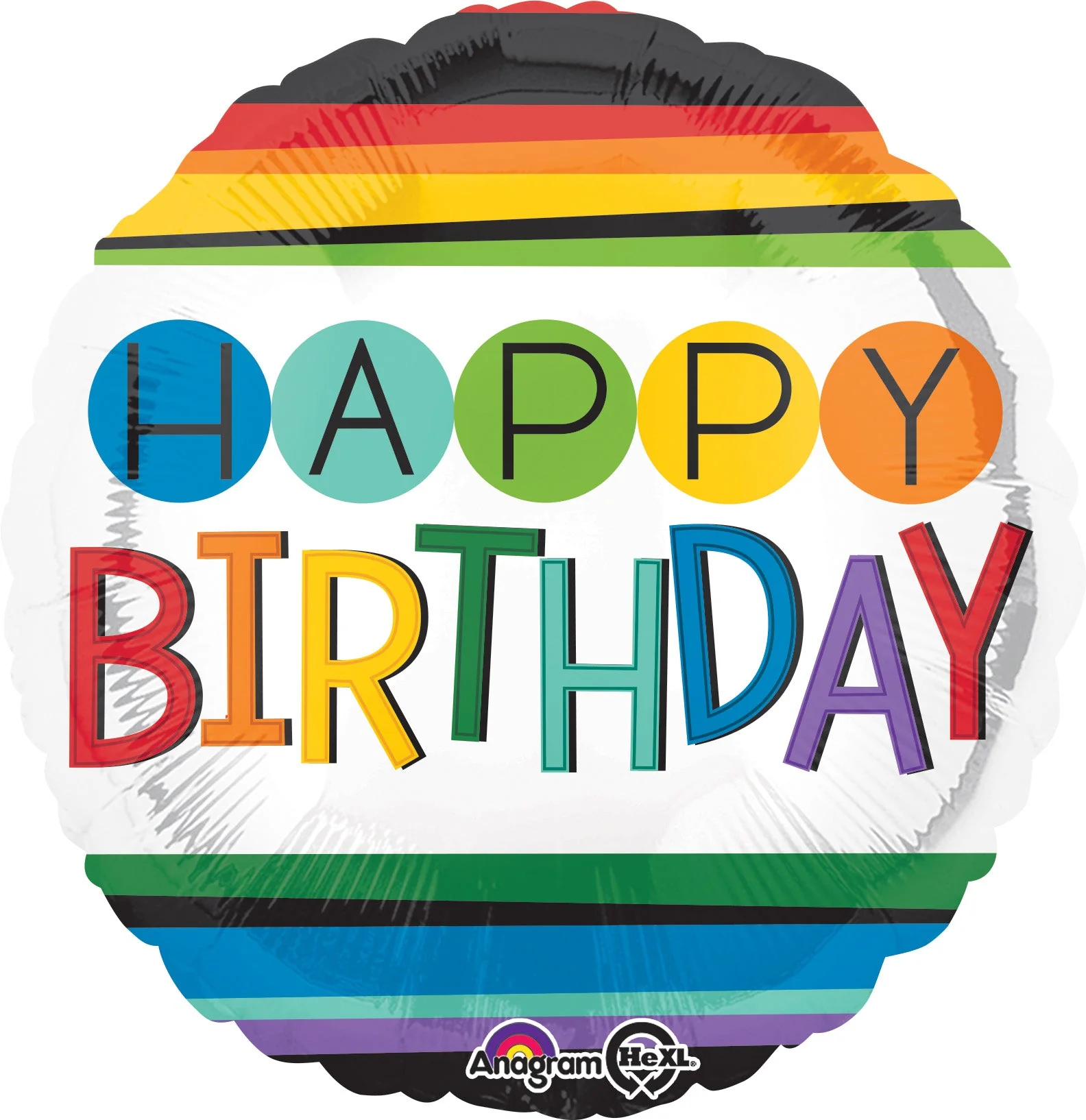 18" Rainbow Birthday Balloon