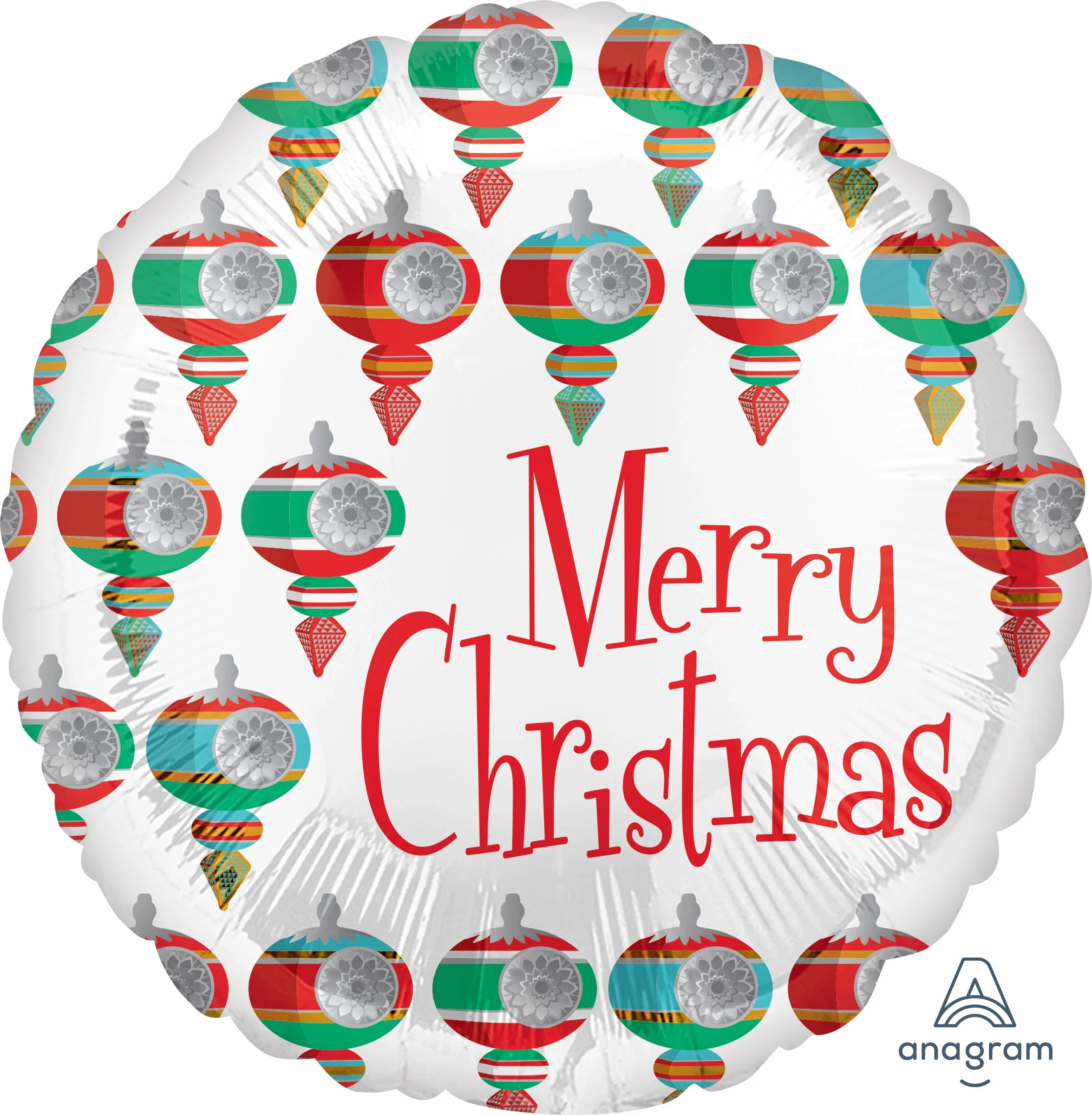 18" Retro Christmas Balloon