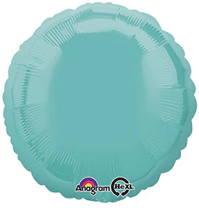 18" Robins Egg Blue Decorator Circle Anagram Brand Balloon