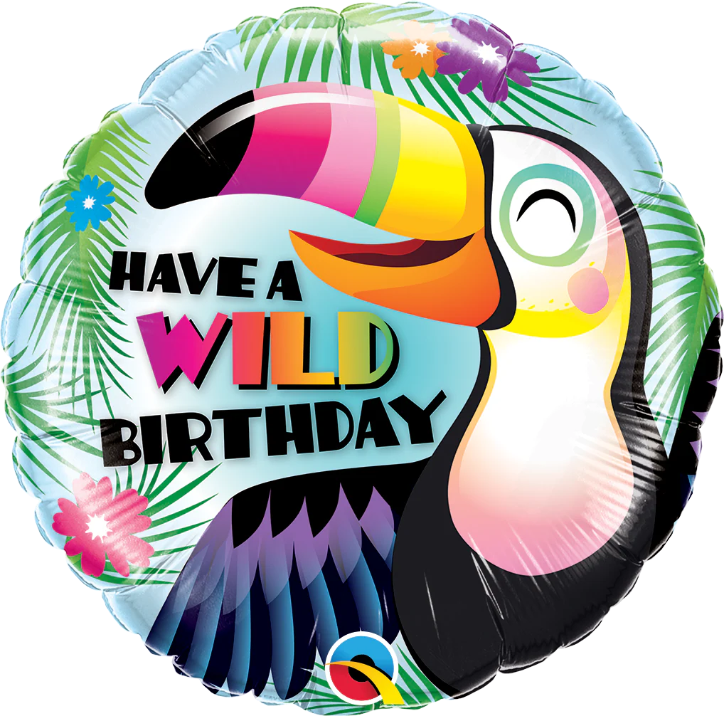 18" Round Have a Wild Birthday Foil Balloon
