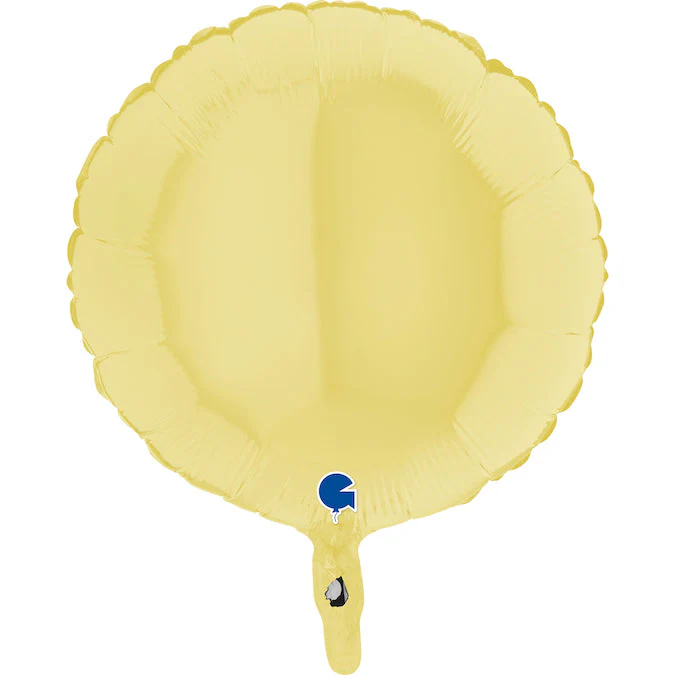 18" Round Matte Yellow Foil Balloon
