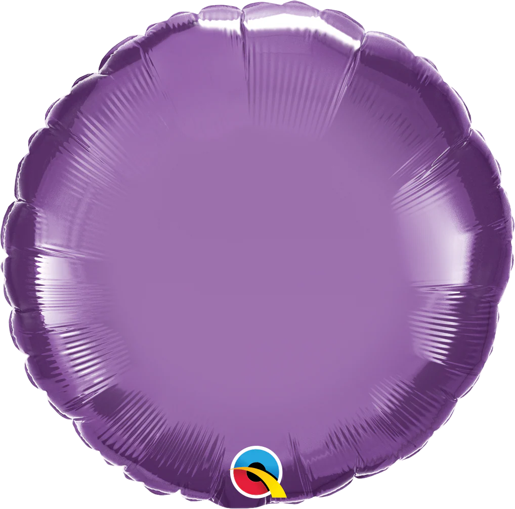 18" Round Qualatex Chrome Purple Foil Balloon