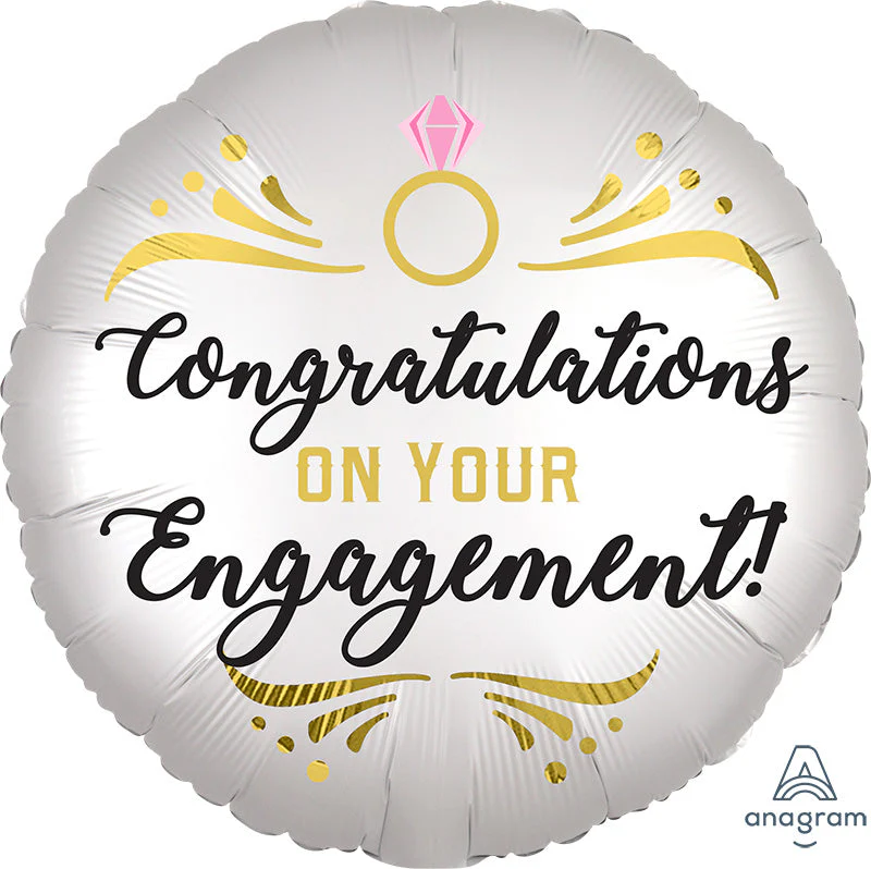 18" Satin Engagement Foil Balloon