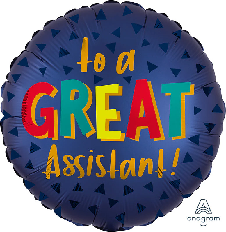 18" Satin Infused Great Assistant Foil Balloon