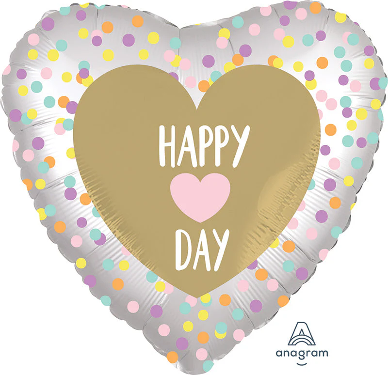 18" Satin Infused Heart Day Foil Balloon