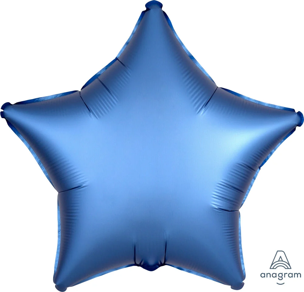 18" Satin Luxe Azure Star Foil Balloon
