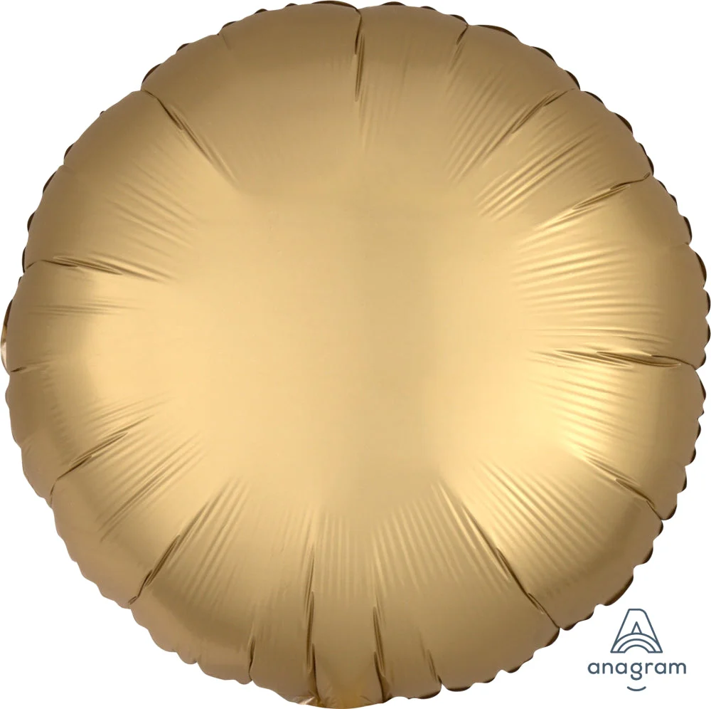 18" Satin Luxe Gold Sateen Circle Foil Balloon