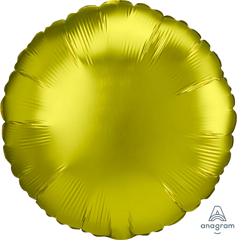 18" Satin Luxe Lemon Circle Foil Balloon