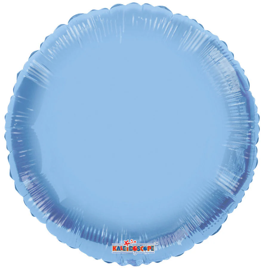 18" Solid Pale Blue Macaron Round Gellibean Balloon