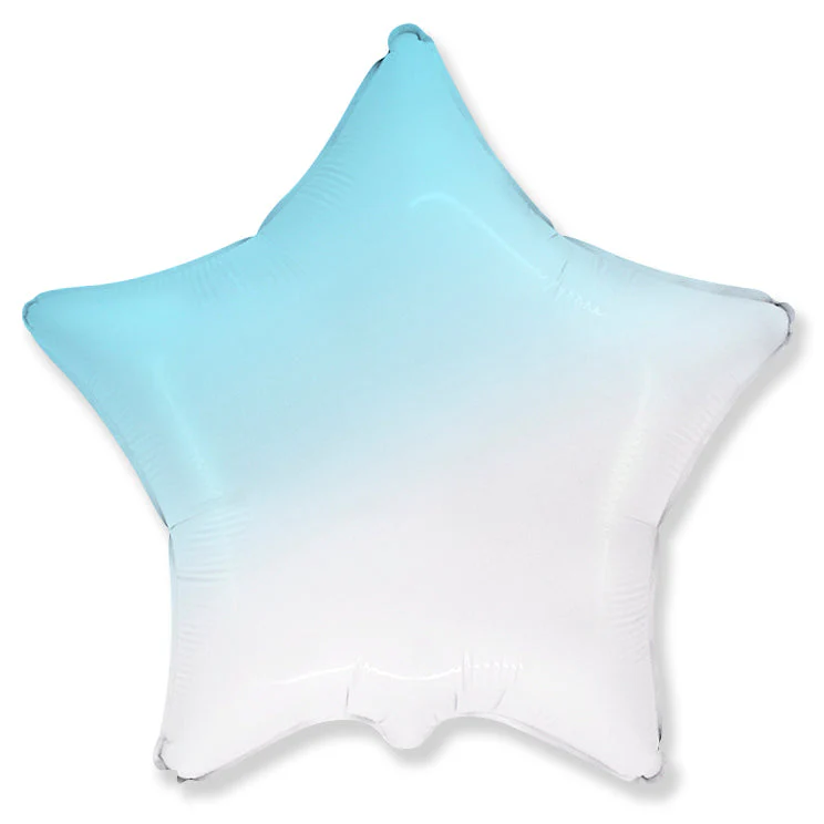 18" Star Baby Gradient Blue Foil Balloon