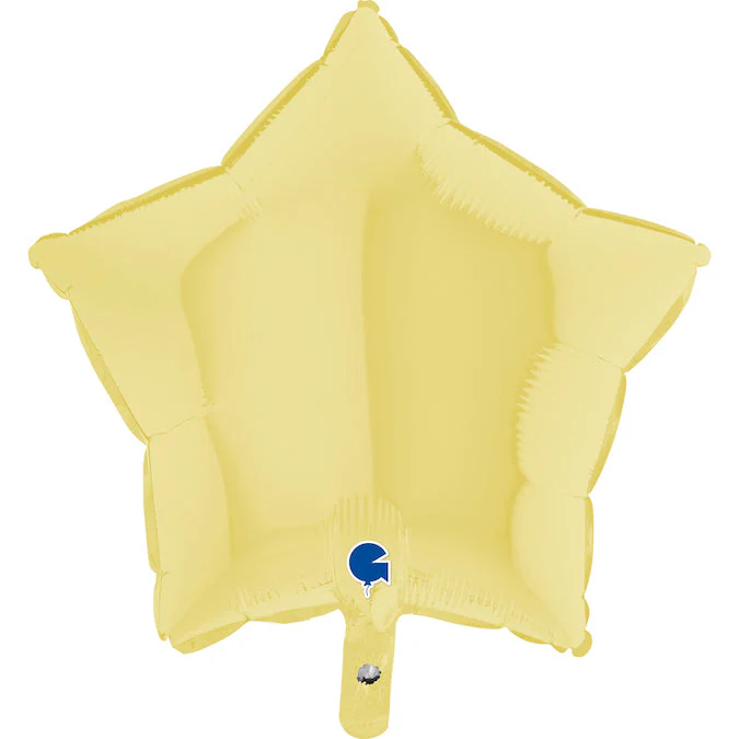 18" Star Matte Yellow Foil Balloon