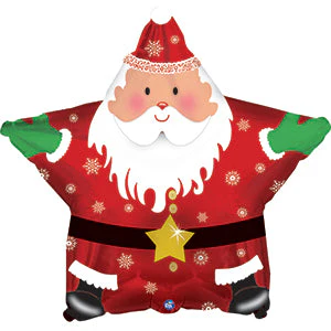 18" Star Santa Foil Balloon